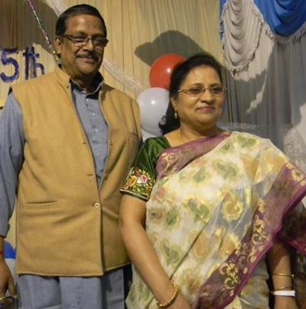 Moloy Ghatak with his wife