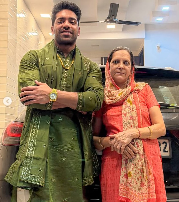 Rohit Khatri with his mother