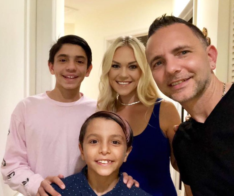 Sarah Lenore with her husband and kids