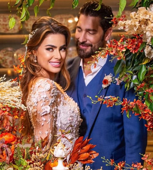 Victor Pecoraro with his wife Rayanne Morais
