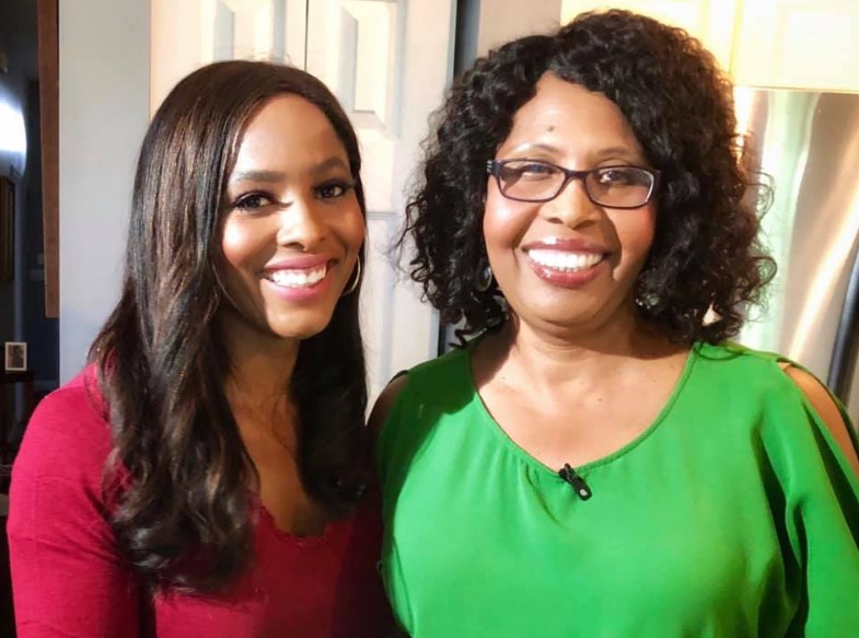 Amaka Ubaka with her mother