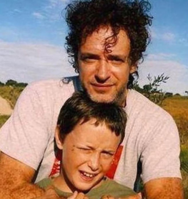 Benito Cerati's childhood image with his dad