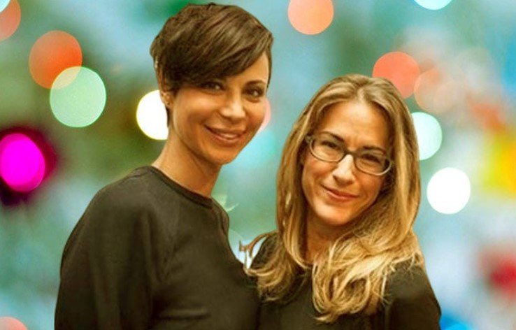 Brooke Daniells with her partner Catherine Bell