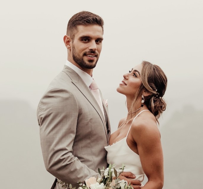 Cristina Bayardelle with her current partner Leonardo Schmitz Jacovas