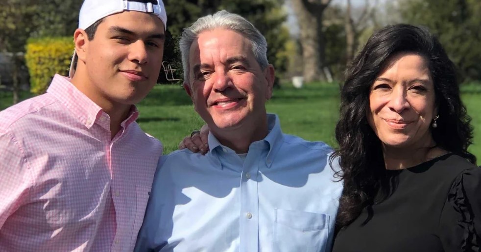 Esther Salas with her husband and son