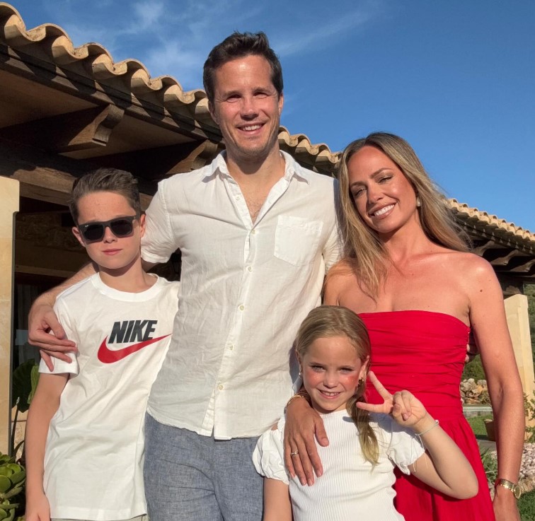 Hannah Martin with her husband and kids