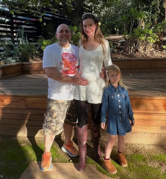 Johnna Colbry with her husband and daughter
