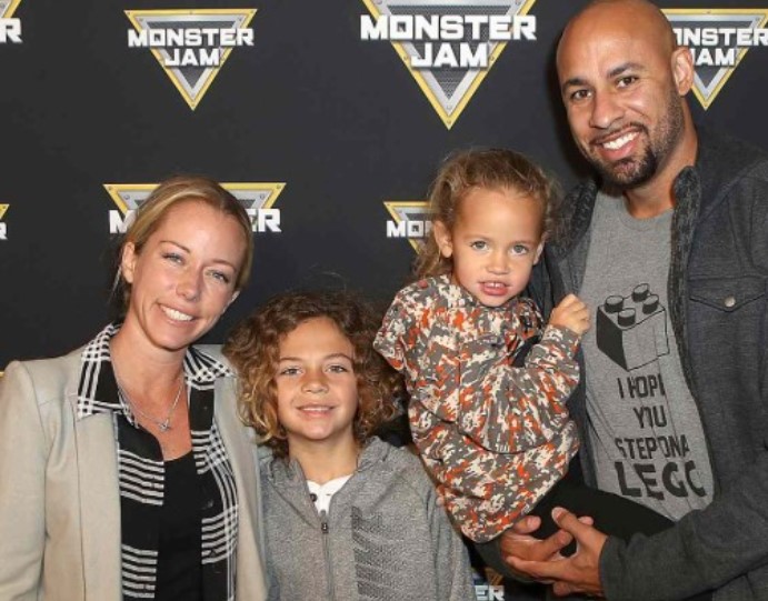 Kendra Wilkinson with her ex-husband and kids