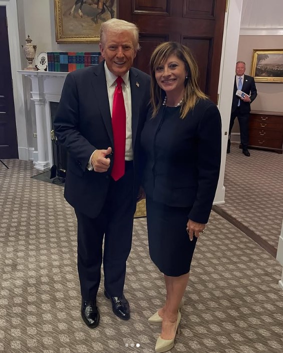 Maria Bartiromo with Donald Trump