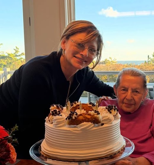 Maria Bartiromo with her mom