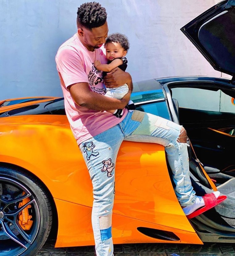 Nathan Boucaud with his daughter