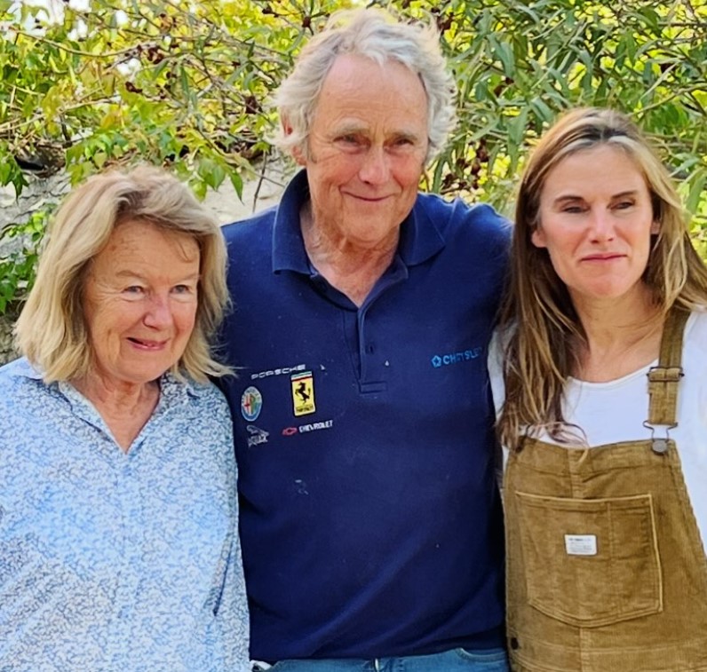 Sarah Moore with her parents