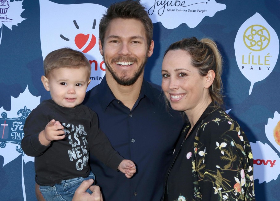 Scott Clifton with his ex-wife and son