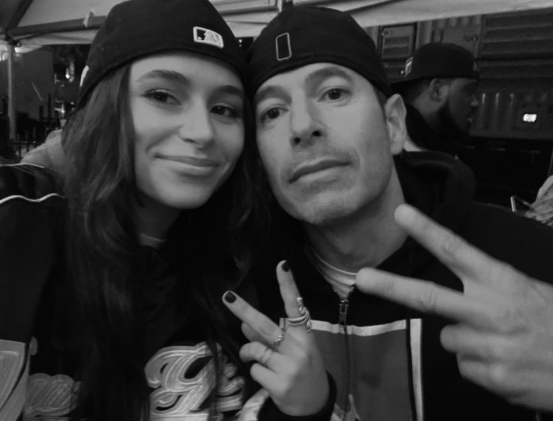 Sky Katz with her dad