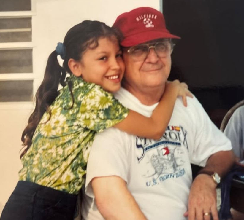Stefany Valderrama's childhood image with her dad