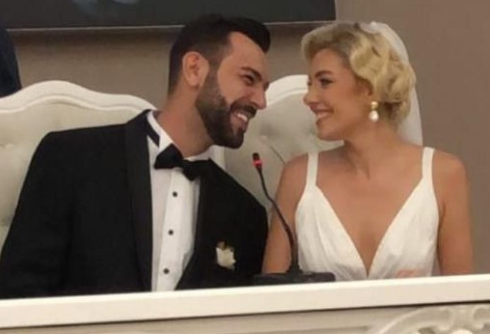 Burcu Binici with her husband