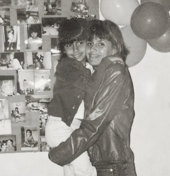 Carol Ramiro's childhood image with her mom