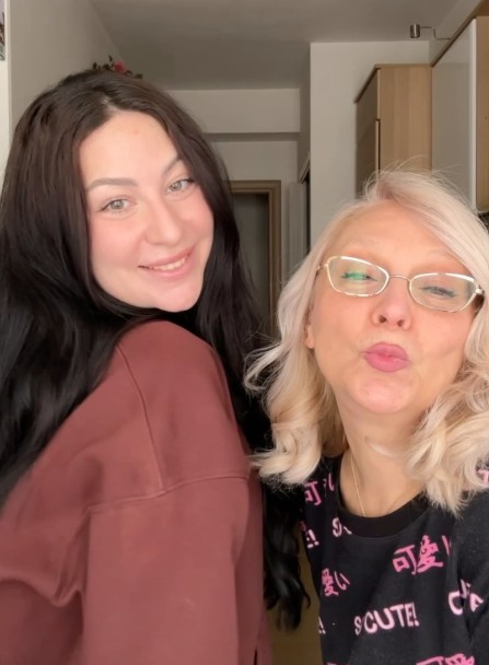 Debora Fulli with her mom