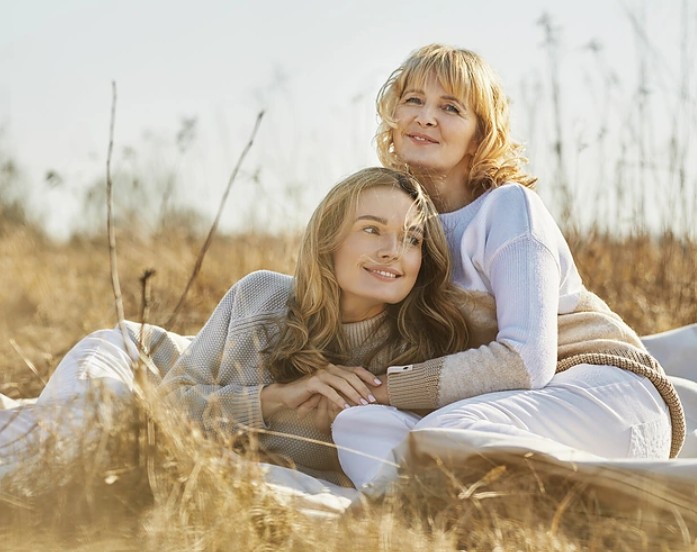 Jurgita Jurkute with her mom