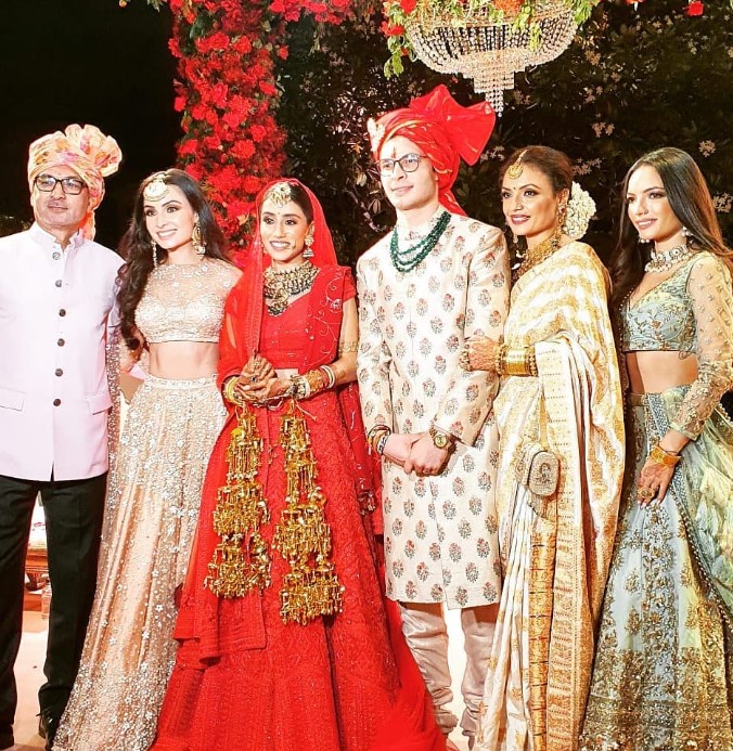 Kavita Ghai with her husband, daughters, son and daughter-in-law