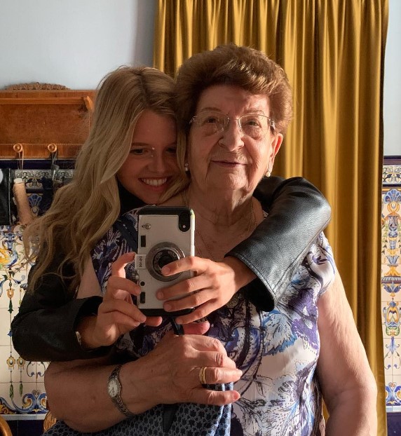 Ana Mulvoy-Ten with her grandmother