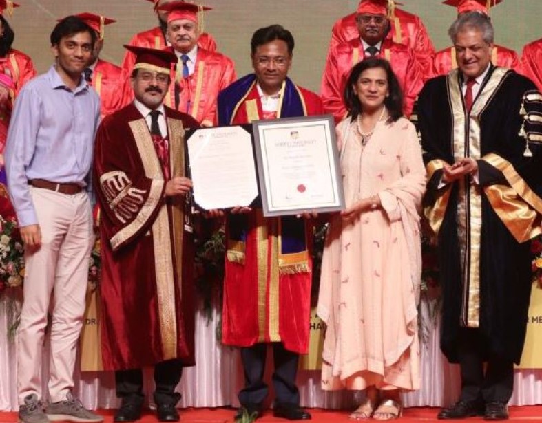 Hital Meswani receiving Honorary Doctorate degree by Amity University in 2026