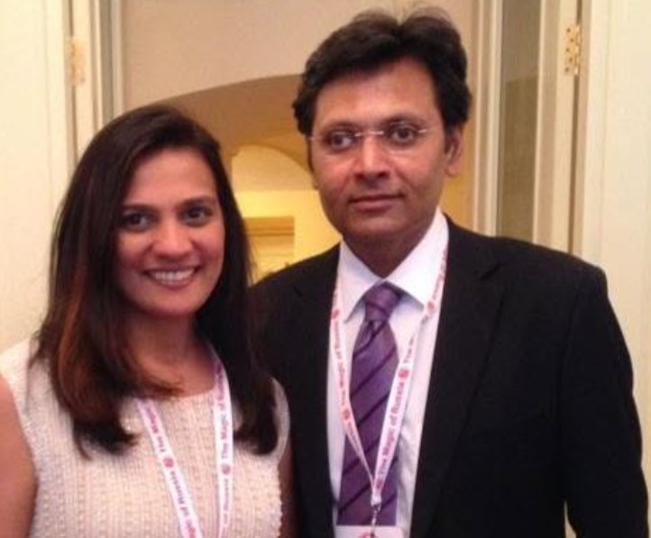 Hital Meswani with his wife