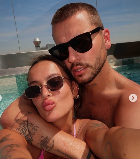 Lukas Gricius with his girlfriend