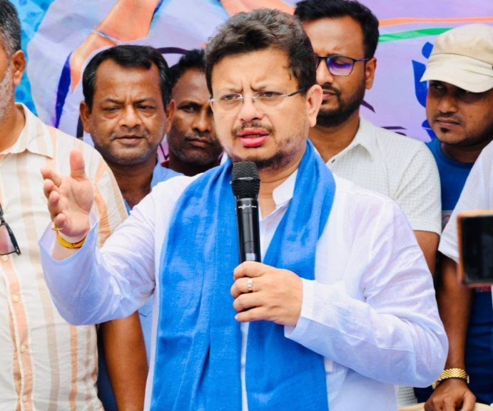 Ritabrata Banerjee during his election campaign in 2026