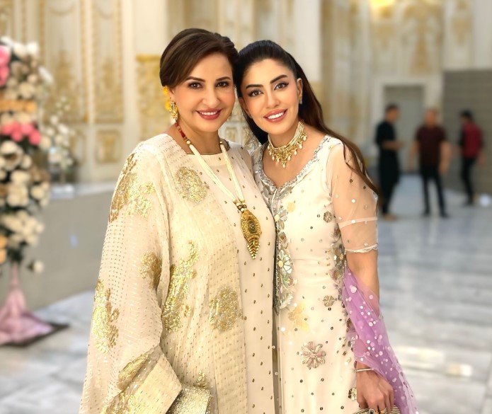 Sadia Faisal with her mother