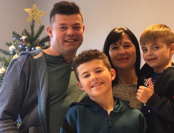 Toby McTurk with his family