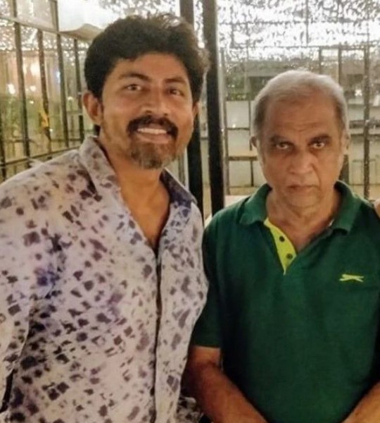 Karthik Kumar with his dad
