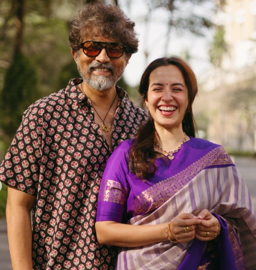 Karthik Kumar with his wife