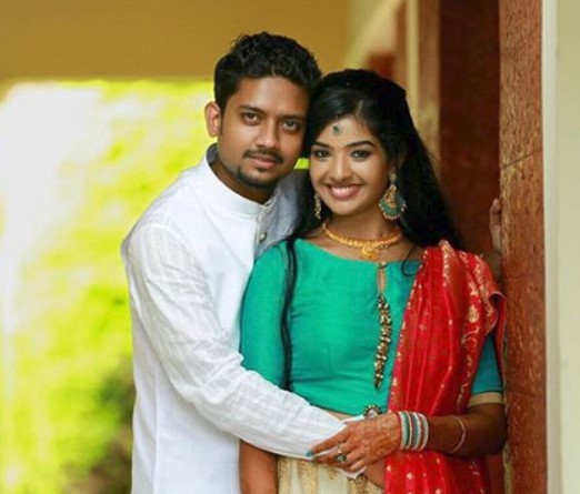 Monisha CS with her husband