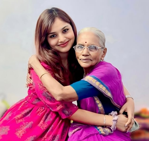 Preethi Spandanah with her grandmother