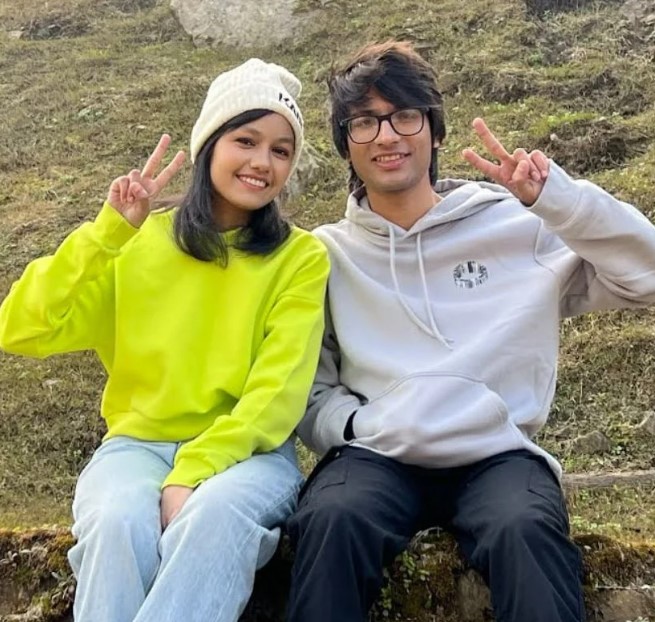 Priya Dhapa with Sourav Joshi