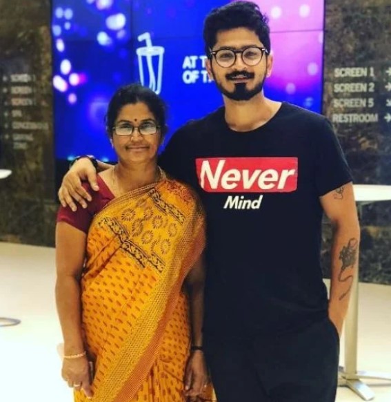 RJ Bravo with his mother