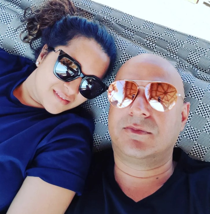 Reema Sen with her husband