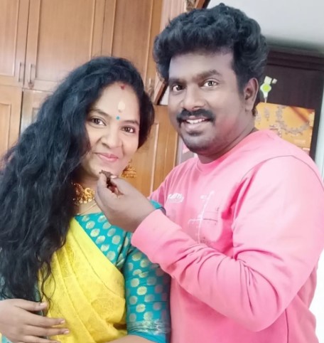 Thangadurai with his wife