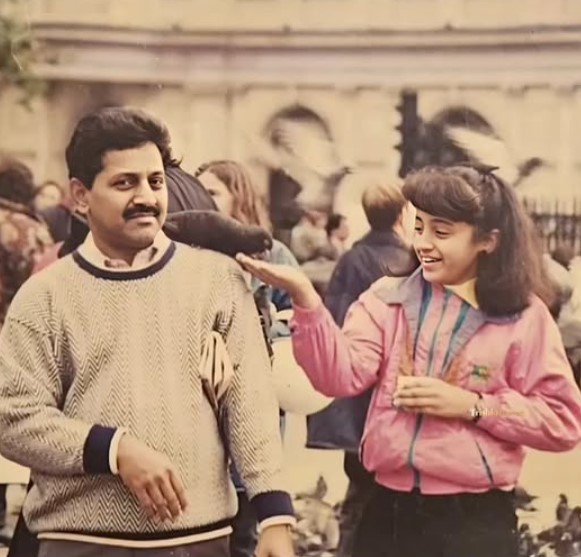 Trisha Krishnan's childhood image with her dad
