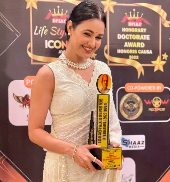 Yuvika Chaudhary won Dadasaheb Phalke International Film Festival Award in 2022