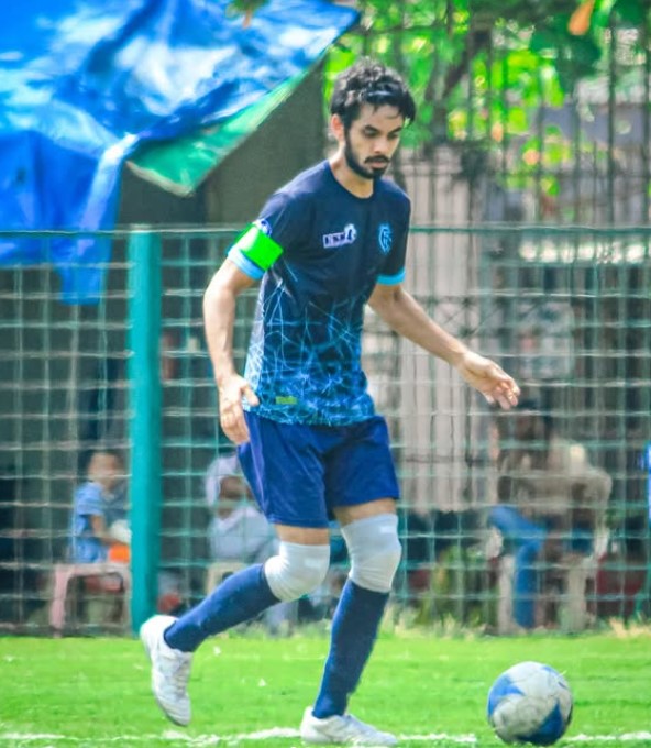 Aditya Rawal while playing football