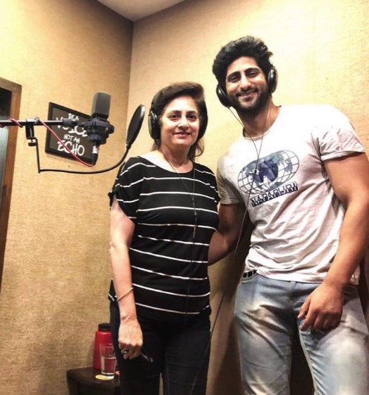 Aditya Syal with his mom