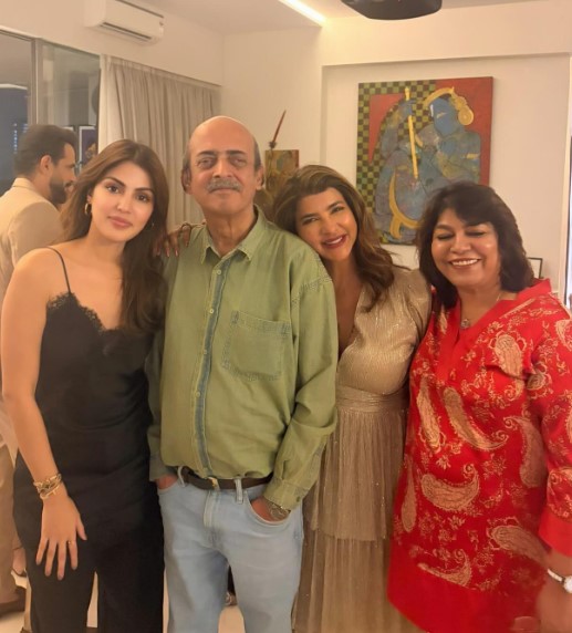 Rhea Chakraborty with her family