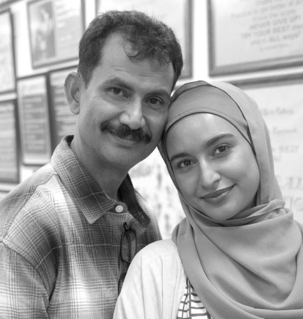 Rida Tharana with her dad