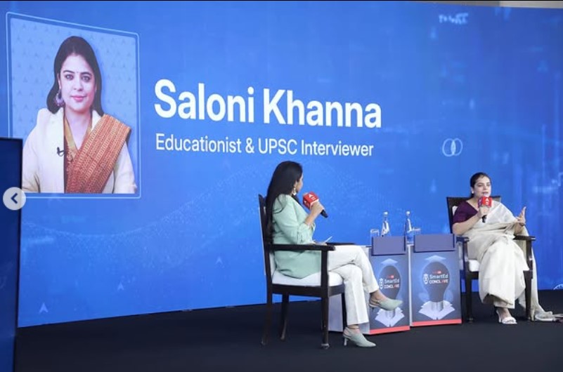 Saloni Khanna during an interview at ABP Smart Ed- Education summit