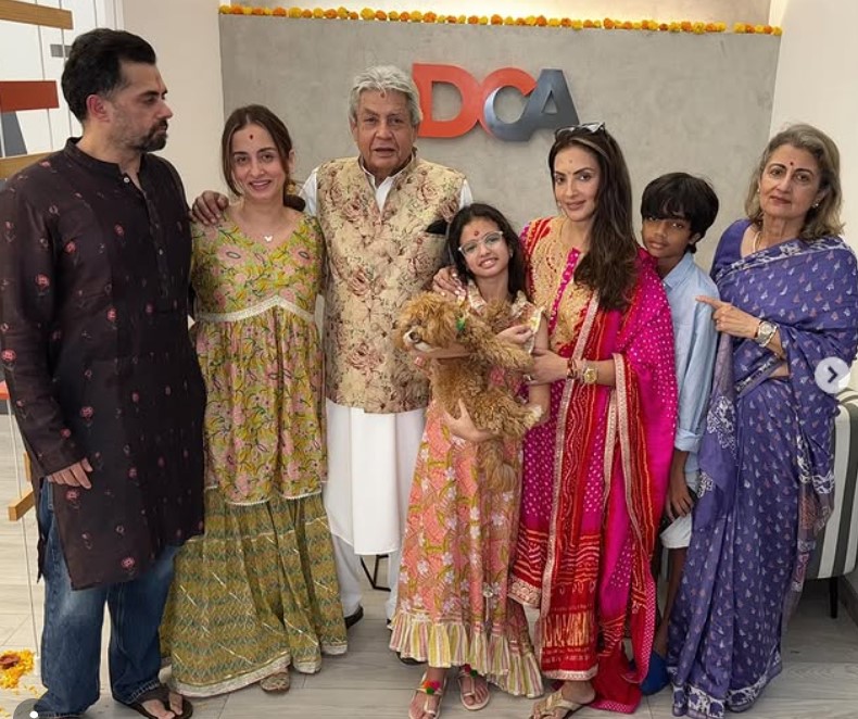 Seema Kiran Sajdeh with her family