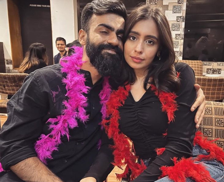 Shrishti Ganguli Rindani with her husband
