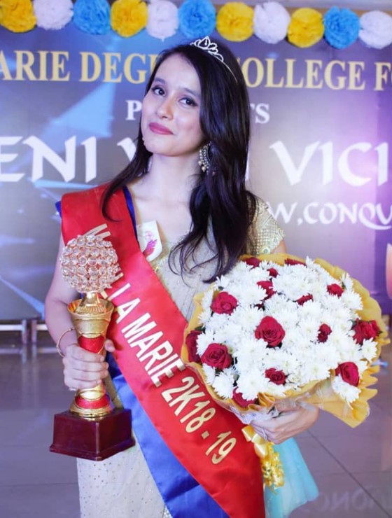 Shrutika Singh during her college farewell
