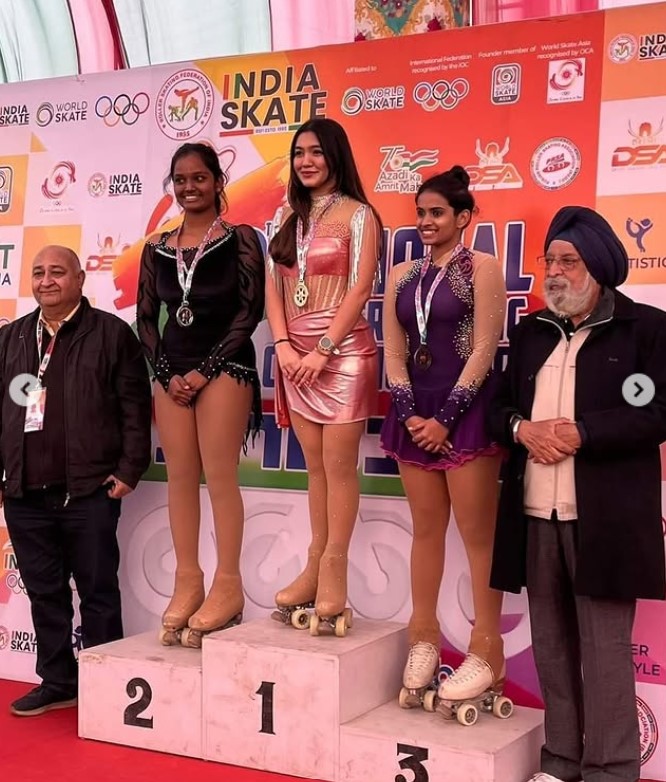 Yaashvi Shah won a gold medal at the 59th National Roller-Skating Championships held in Mohali, Punjab